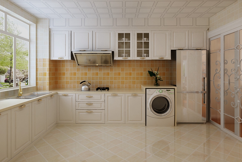 9萬元精裝藍鷹公寓101平兩居，簡約歐式廚房的專業設計解析